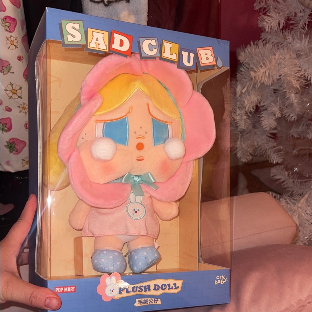 Sad Club Plush Doll - Pink and Blue